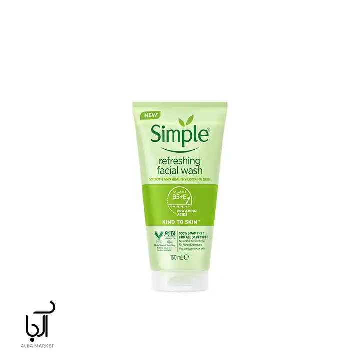 ژل شستشو صورت انواع پوست سیمپل